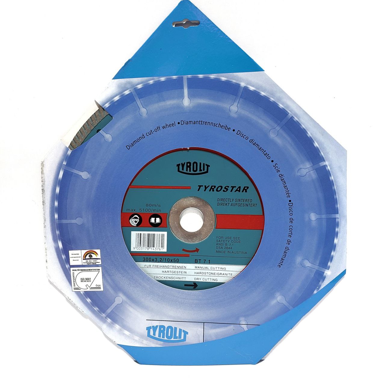 صفحه گرانیت بر و مخلوط بر ۳۰ سانت تیرولیت BT71 TYROLIT Tyrostar – صفحه 300 میلیمتری - Image 2