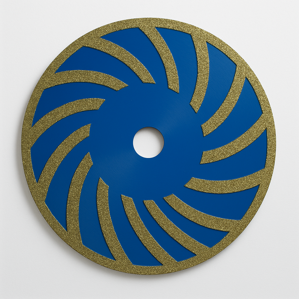 صفحه برش الماس پودری هلالی الکتروپلیت سایز 400x25x16x50 برای برش لوله پولیکا و سنگ و انواع متریال