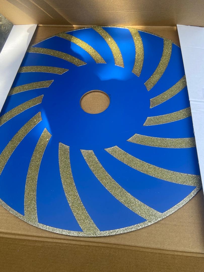 صفحه برش الماس پودری هلالی الکتروپلیت سایز 400x25x16x50 برای برش لوله پولیکا و سنگ و انواع متریال - Image 2