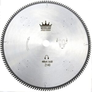 صفحه برش الماسه آلومینیوم بر و PVC بر نورلند NEVERLAND 450x4.2x3.2x32x140T