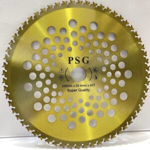 تیغه اره الماسه علف زن محافظ دار باغبانی حرفه ای پی اس جی PSG 255×25.4×60T